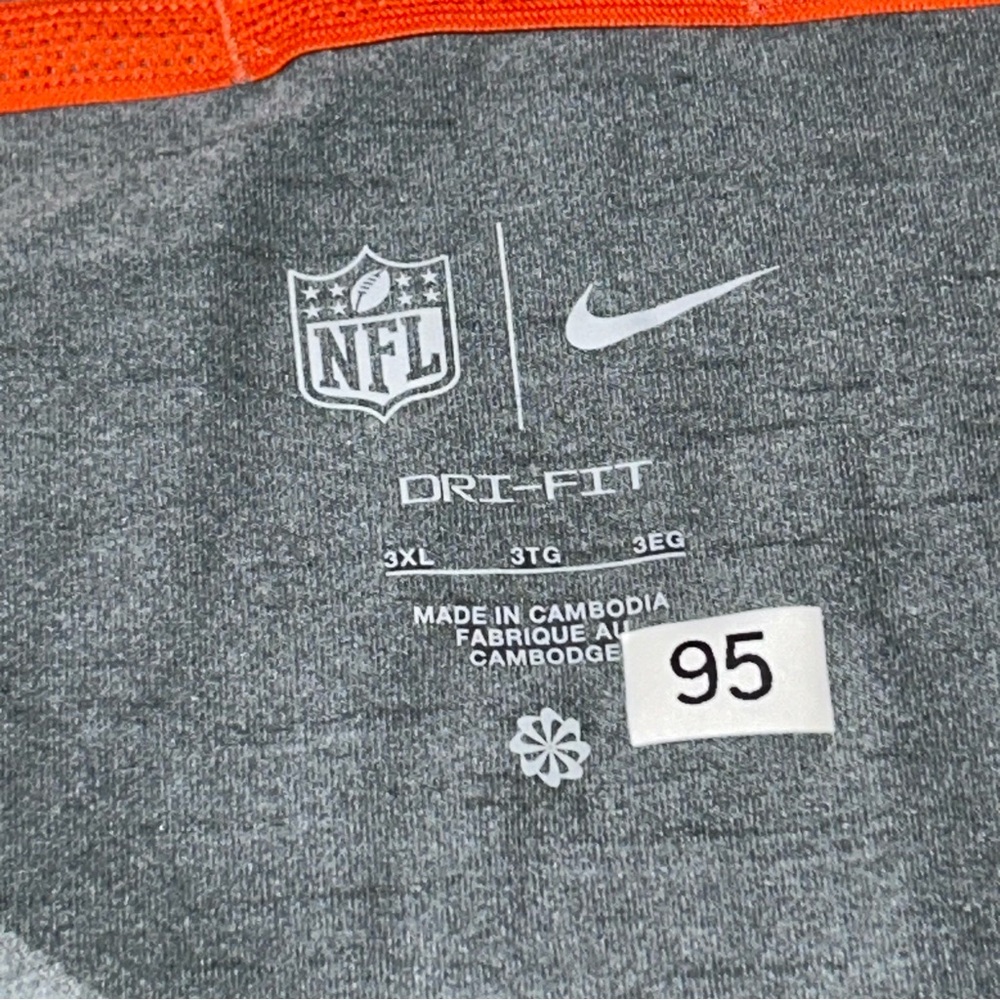 NFL Cincinnati Bengals Gray and Orange Dri-FIT Hoodie size 3X - Picture 6 of 12